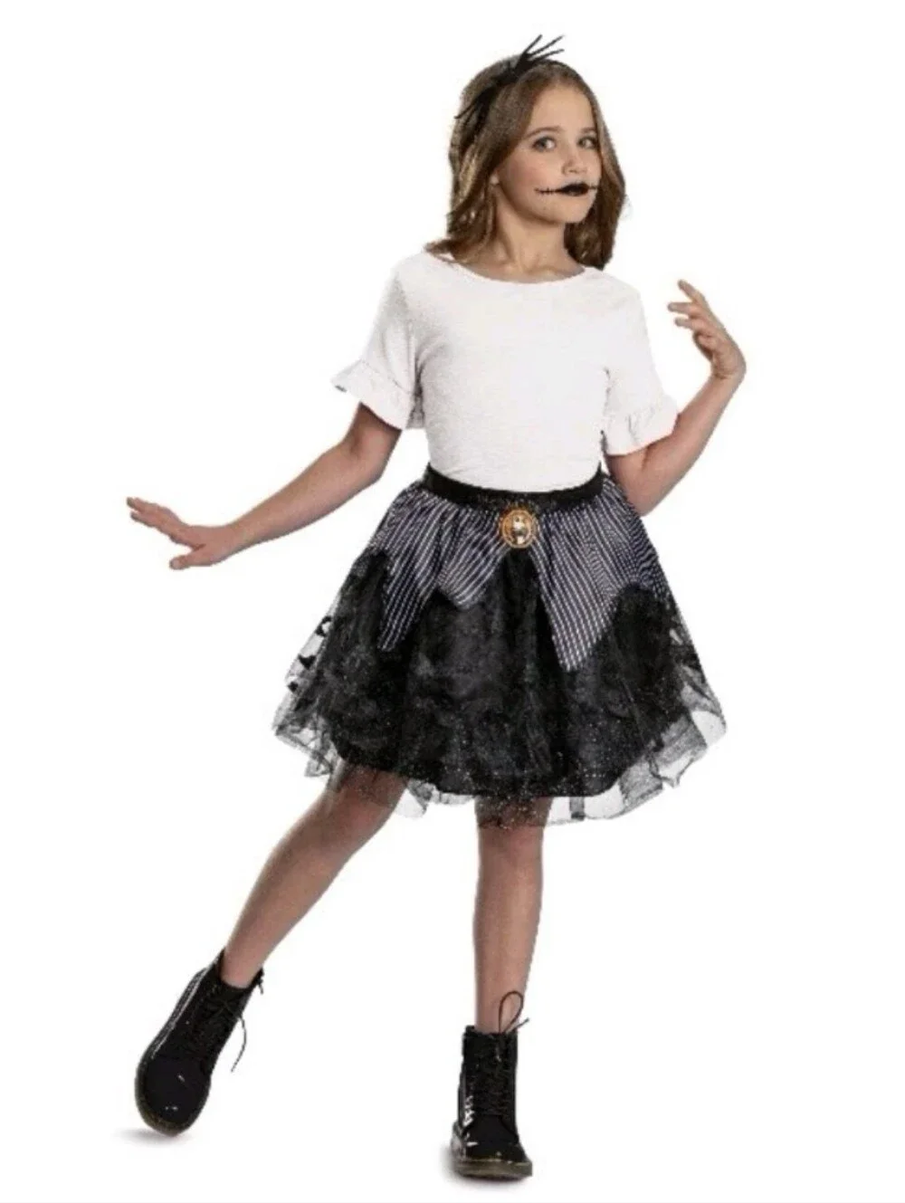 Disney Nightmare Before Christmas Jack Skellington Tutu Skirt Headband Set New
